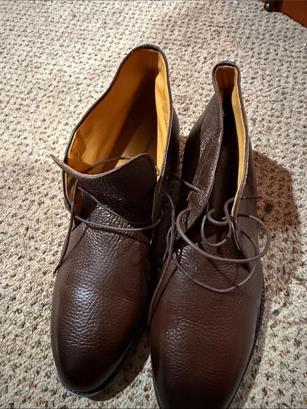 Magnanni Dark Brown Leather Chukka Boots